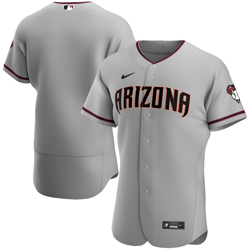 2020 MLB Men Arizona Diamondbacks Nike Gray Road 2020 Authentic Team Jersey 1->customized mlb jersey->Custom Jersey